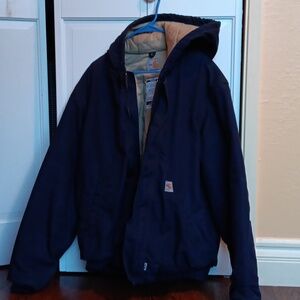 Carhartt mens navy coat, medium
